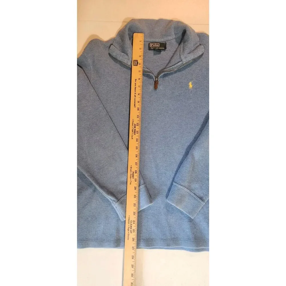 Polo Ralph Lauren Men's Size XLarge 1/4-Zip Pullover Sweater Blue XL